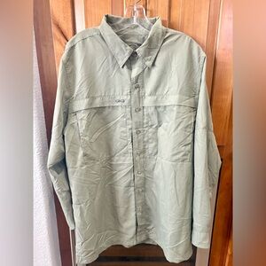 Gameguard Men’s Light Olive Green Button-Front Shirt - Never Worn